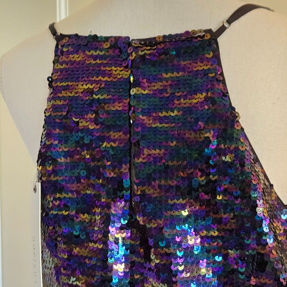 Adelyn Rae Sequined Mini Wrap Dress NWT Size M - Picture 9 of 14